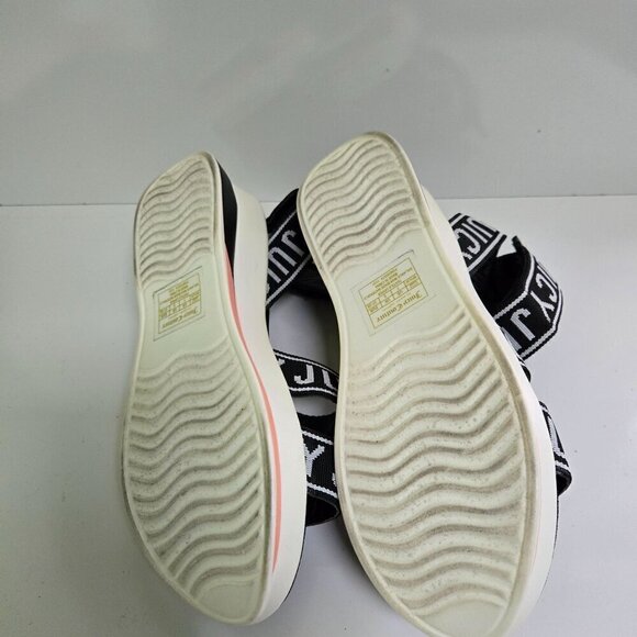 Juicy Couture Impulse Wedge Ankle Strap Logo Sandals Size 7 - Picture 7 of 9